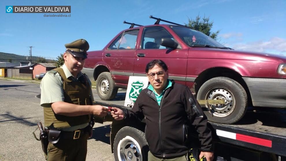 Carabineros recuperó auto robado este lunes en Valdivia
