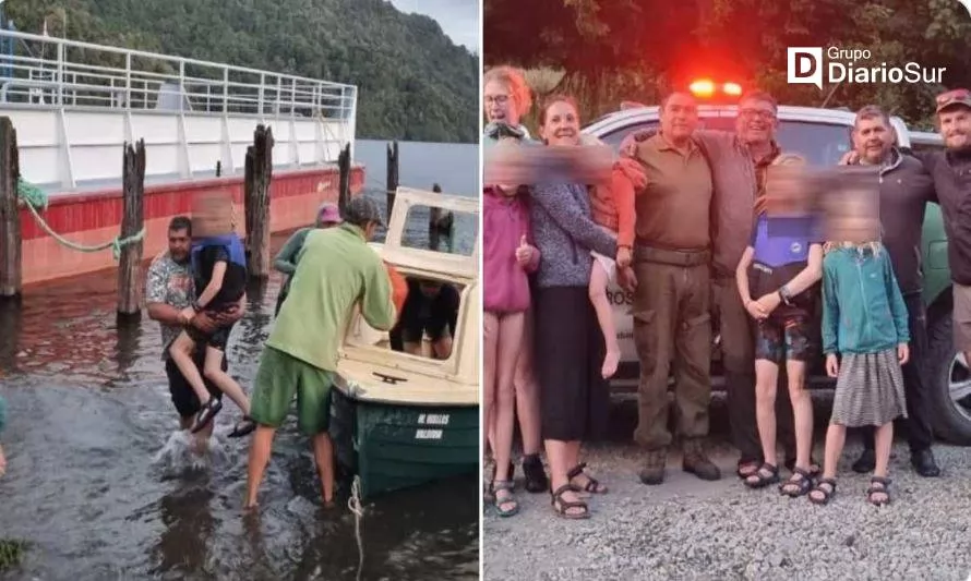 Buenas noticias: Carabineros rescata a familia extranjera en el Lago Maihue