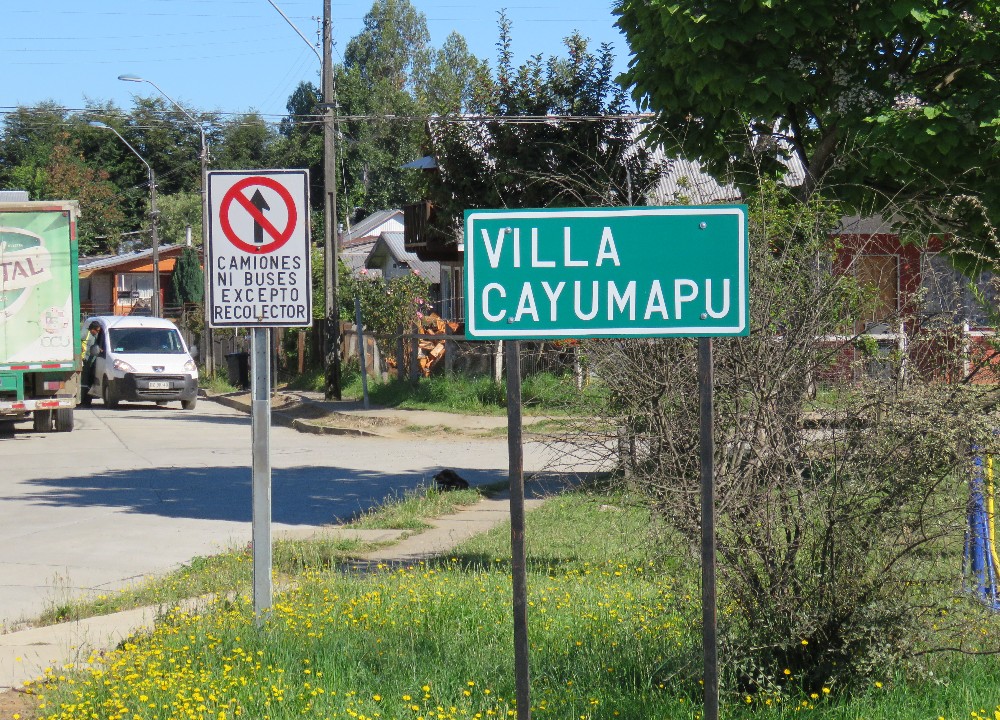Vecinos de Cayumapu preocupados por la falta de luminaria en el acceso al poblado 