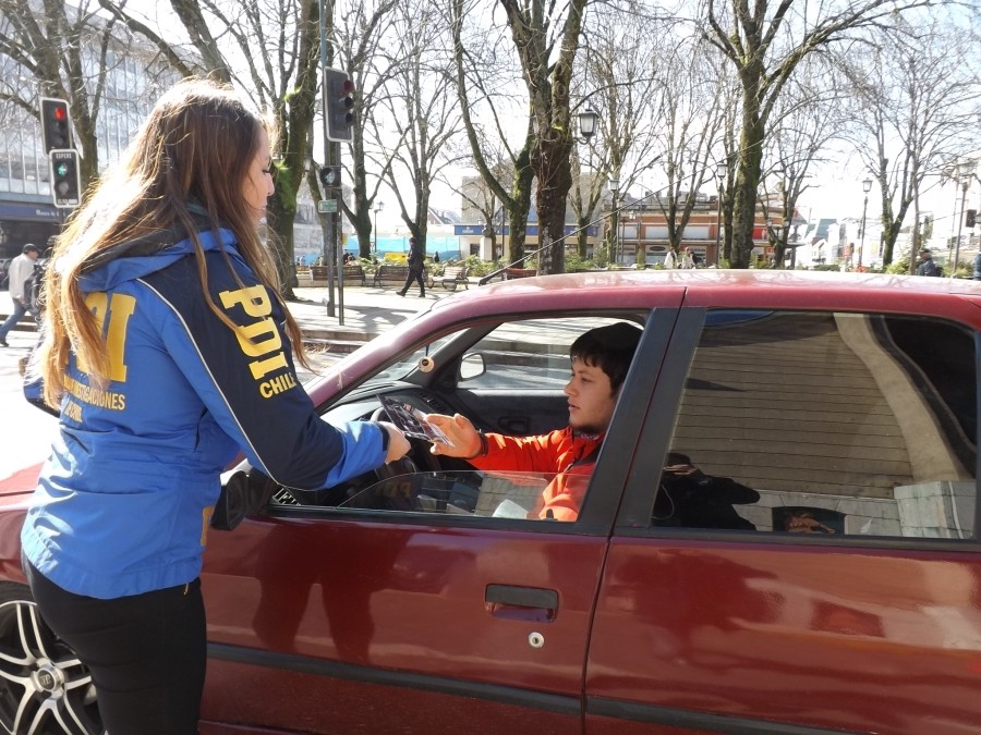 PDI de Valdivia lanzó campaña contra el robo de vehículos