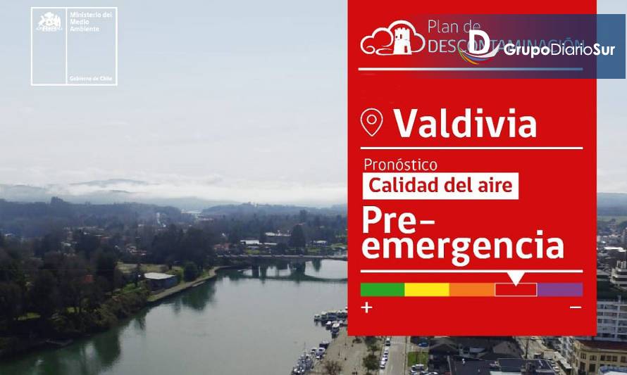 Valdivia en preemergencia ambiental para este miércoles