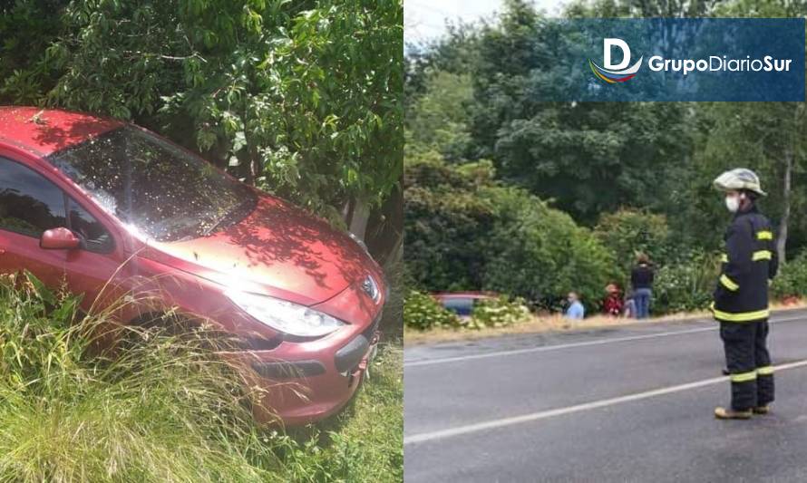 Reventón de neumático provocó accidente en Los Lagos