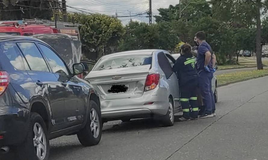 Reportan colisión múltiple en Valdivia