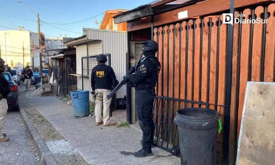 Incluyó helicóptero: masivo operativo policial deja 10 detenidos en Valdivia