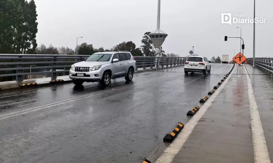 MOP reabrió el puente Cau Cau al tránsito en Valdivia
