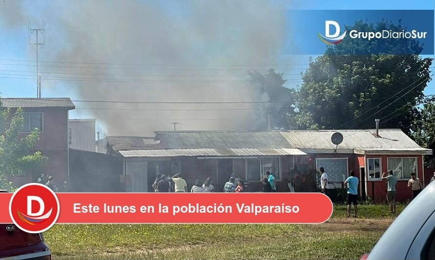 Alarma por incendio de vivienda en Valdivia