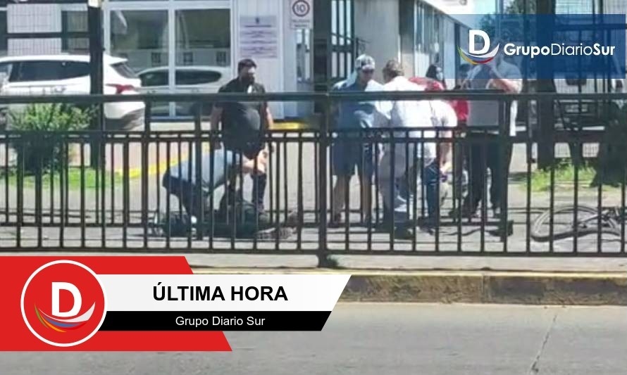 Se registra atropello de ciclista en Valdivia