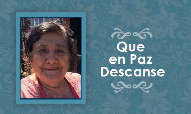 [Defunción] Falleció María Sonia Vera Rojas Q.E.P.D